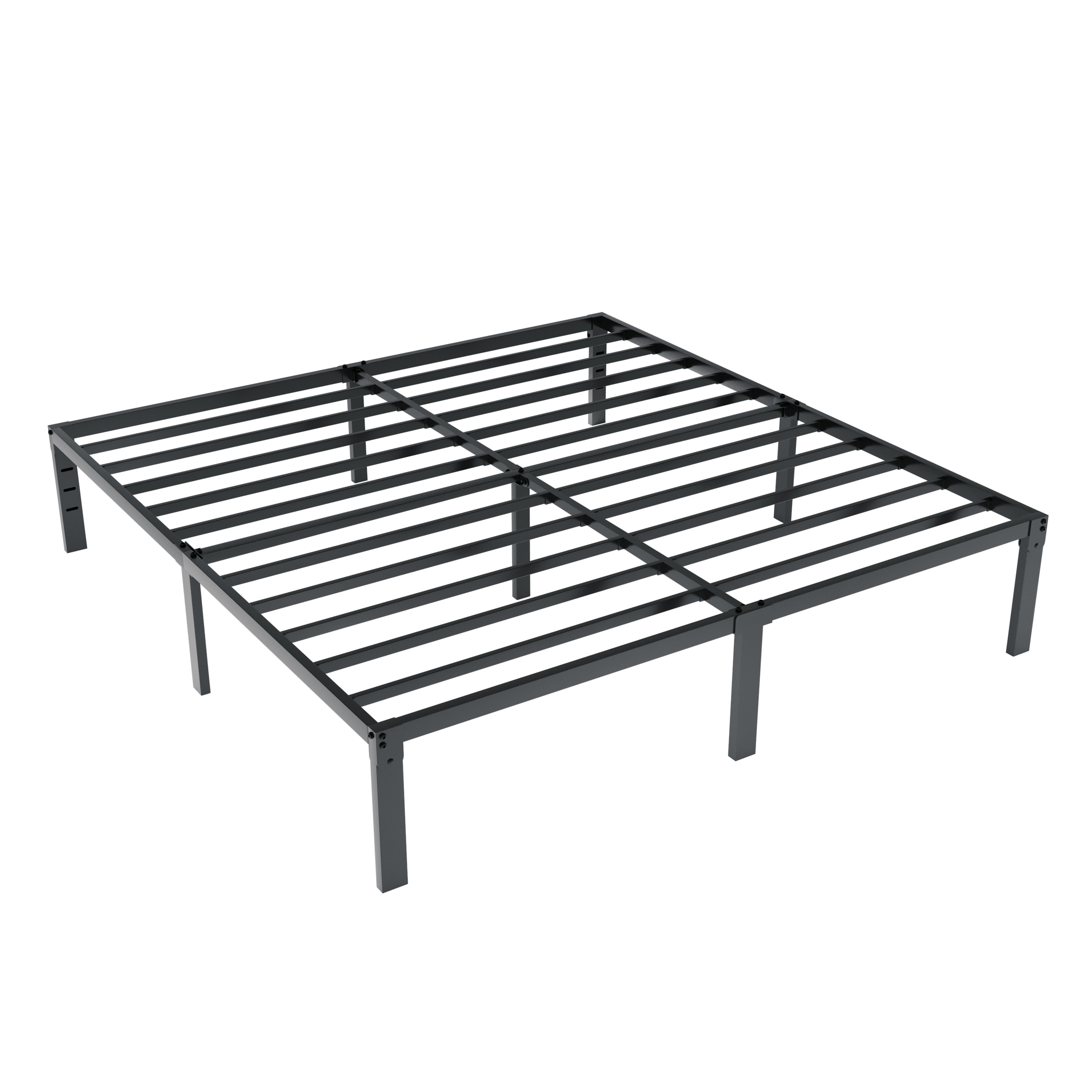 Merrland 14 Inch Full Size Bed Frame, Heavy Duty Metal Platform with Storage, Steel Slat Support, Easy Assembly, Black
