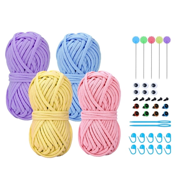 Multifunctional Crochet Hook Set Knitting Needle Crochet Yarn Set Push Pin Cotton Yarn Knitting Tool for Craft Project