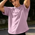 thumbnail image 4 of JOANKDMI Oversized T-Shirts for Men Quarter Zip Short Sleeve Pullover Tops Mock Neck Loose Fit Casual Streetwear Athletic Workout Gym Lightweight Activewear Tee, M-5XL, 4 of 9