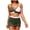 (New65)Army Green, variant on Women's Slim Fit Sexy Bikini Fashionable Adjustable Shoulder Strap Top Mesh Skirt Split Swimsuit Set