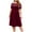 Wine#plus size cocktail dresses for curvy women, variant on Feancey Women's Plus Size Semi Formal Dresses Lace Short Sleeve Wedding Guest Dresses Pleated Casual Midi Dress Summer Flowy A-Line Dresses Sales Today