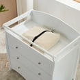 thumbnail image 6 of Zimtown Wood Changing Table with Drawers,Baby Dresser, Infant Diaper Station Nursery Organizer, White, 6 of 11