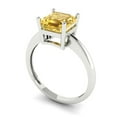 thumbnail image 2 of Solitaire Engagement Ring for Women - 2ct Natural Citrine in 14K White Gold Promise Ring, 2 of 5