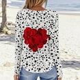 thumbnail image 4 of Resicozy Valentine Shirts for Women 2026 Long Sleeve Crewneck Holiday Tops Tunic Loose Fit Cute Heart Print Blouse Gray M, 4 of 4