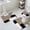 Brown, variant on Brown Grey Bath Mat 3 Piece Bathroom Rug Set, Modern Brown Geometric Non Slip Bath Rug Contour Mat and Toilet Lid Cover, Absorbent Shower Mats Soft Bath Rugs and Mats Sets