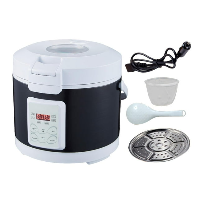 DOLITY Cuiseur à Riz Électrique Portable 12V 24V pour Voiture 3L Cuiseur Vapeur pour Aliments Polyvalent Étanche B