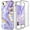 Purple Marble, variant on Marble Floral Pattern Case for iPhone SE 2022/SE 2020/iPhone 8/iPhone 7, Soft TPU Shockproof Clear Bumper Slim Cover with Screen Protector MagSafe Wireless Charging Lens Protection Case,Purple Marble