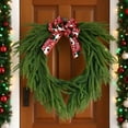thumbnail image 5 of Wreath Christmas Wreath with Bow Cedar Wreath Winter Pine Wreath Ideas Beautiful Winter Wreaths for Xmas Holiday Wedding Party Front Door Wall Window Decor Holiday Season, 5 of 6