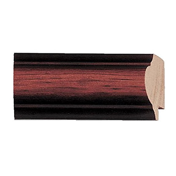 Picture Frame Moulding (Wood) 18Ft Bundle - Traditional Mahogany Finish - 1" Width - 1/4" Rabbet