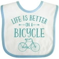 thumbnail image 3 of Inktastic Life's Better on a Bicycle Girls Baby Bib, 3 of 4