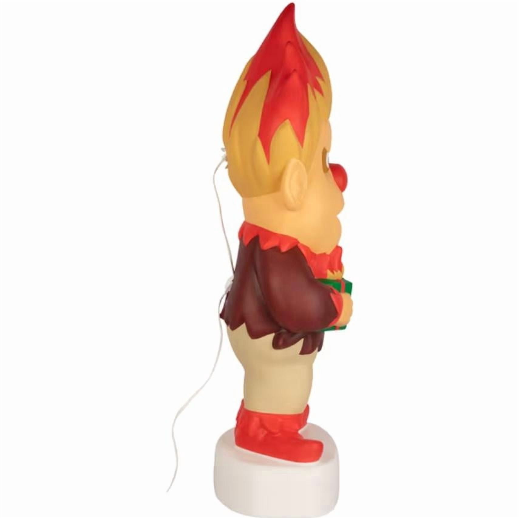LED Lighted Heat Miser Blow Mold Outdoor Christmas Decor, Classic Cartoon Villain Style Glowing Figure for Kids' Holiday Fun