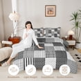 thumbnail image 3 of Manfei Classic Plaid Twin Comforter Sets,Vintage Check Bedding Set,Black White Gray,Reversible,2 Pieces,1 Comforter and 1 Pillowcase,2 Pieces,1 Comforter and 1 Pillowcase, 3 of 7