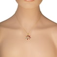 thumbnail image 3 of 925 Sterling Silver Multicolor CZ Flower Floral Bright Pendant Necklace, 18", 3 of 4