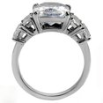 thumbnail image 4 of Luxe Jewelry Designs Stainless Steel Engagement Women's Ring with Square Cubic Zirconia - Size 8, 4 of 4