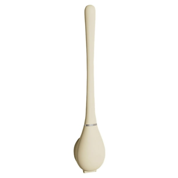 JENIKR Modern Flexible Silicone Toilet Casp for Home 2025 Upgrade Silicone Toilet Brush Ergonomic Toilet Brush and Holder Set Toilet Bowl Brush Wall Mounted Toilet Brush Bathroom Products Beige