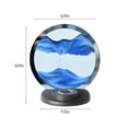 thumbnail image 3 of Bdday Moving Sand Art Decor Lamp Night Lights, 7.8 Inch Round Glass 3d Deep Sea Sandscape In Motion Display Flowing Sand Frame Relaxing Desktop Home Office Work Decor, 3 of 9
