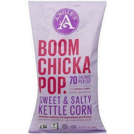 Angie's Boom Chicka Pop Sweet & Salty Kettle Corn, 7 oz, (Pack of 8)