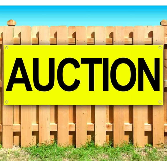 Auction 13 oz Vinyl Banner With Metal Grommets