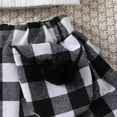 thumbnail image 6 of sususu Toddler Girls Ribbed Knit Top with Plaid Skirt and Scarf Three Piece Outfits Set Long Sleeve Solid Color Casual Wear ,Black,1-2 Years, 6 of 8
