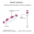 thumbnail image 5 of Rosec Jewels Real Pink Tourmaline and Diamond Ring - Half Eternity Ring with Tourmaline (AAA Grade) - Ready to Gift for Anniversary, 925 Sterling Silver, US 5.50, 5 of 8