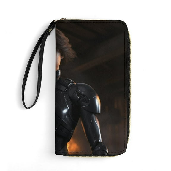 Womens Wallet Bifold Ladies Cluth Bag Wristlet Wrist Strap Long Purse Agent Design