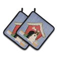 thumbnail image 1 of Carolines Treasures BB2890PTHD Collection Bull Terrier Brun Foncé Paire de Porte-Pots, 1 of 3