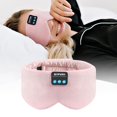 thumbnail image 1 of Máscara para dormir Bluetooth 5.4, suave, inalámbrica, diadema para ojos, opaca con micrófono (rosa), 1 of 6