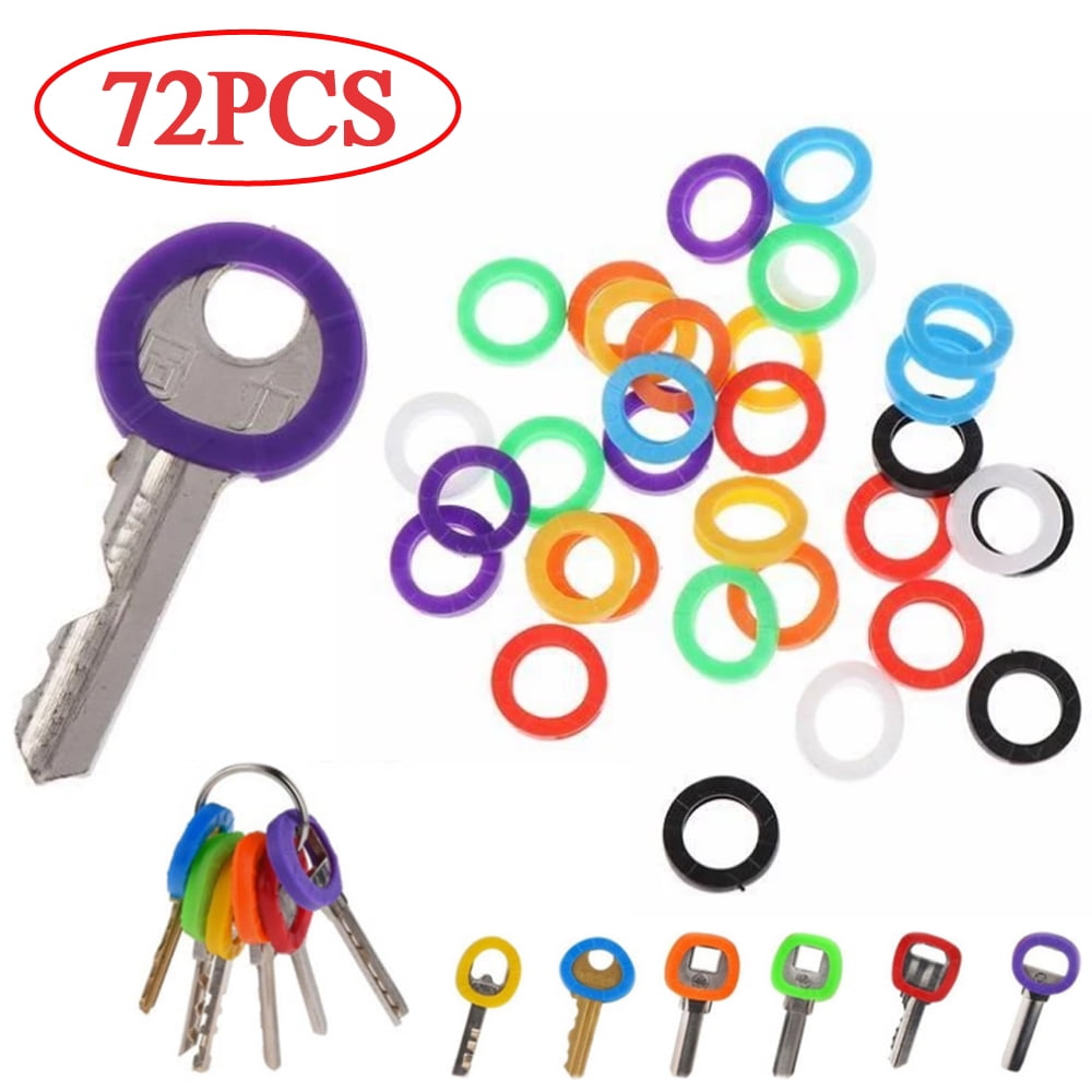 Key Caps Tags Covers Set Plastic Key Identifier Rings Key Toppers for