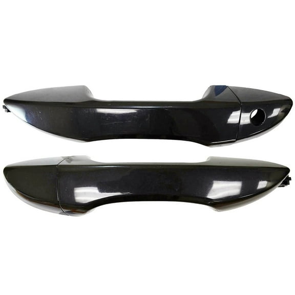 TO-3289S-FPK - for 2014 2015 2016 2017 2018 Toyota Corolla Outside Door Handle, Smooth Black - Front Left/Right Pair