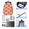 thumbnail image 5 of Lukts Maple Leaves A Pattern 15 Inch Student Backpack, Waterproof Laptop Backpack with Adjustable Shoulder Straps, Lightweight Travel, Campus Backpack, Unisex, 5 of 5