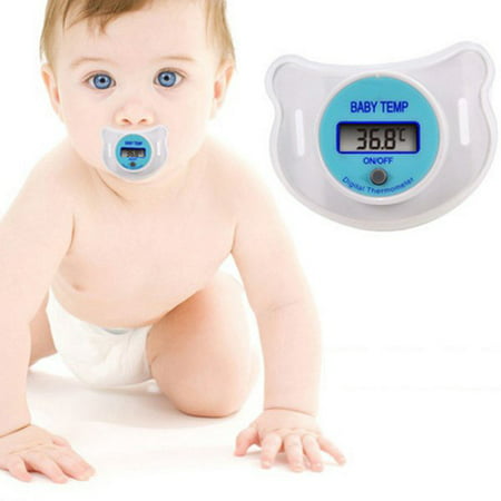 Baby Thermometer Mouth,Baby Pacifier Thermometer Portable LCD Digital with Protective Storage Cover Safety Health Nipple