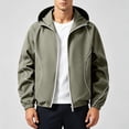 thumbnail image 2 of KyCheLot Mens Jackets Zip up Windbreaker Hooded with Pockets Loose Casual Outdoor Running Coat, 2 of 9