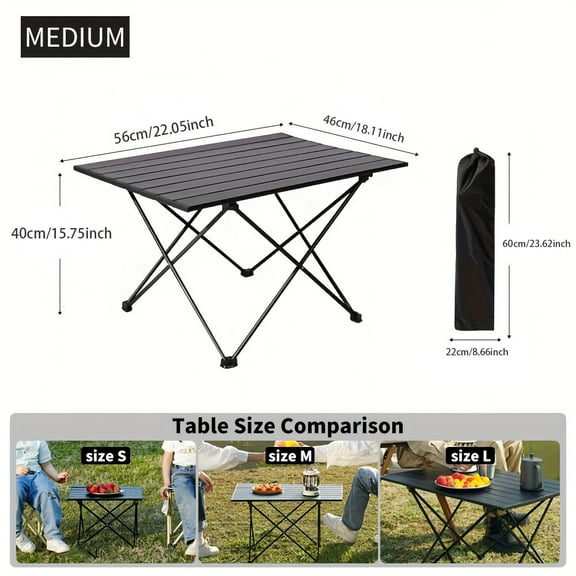 Unbranded Folding Table, Black