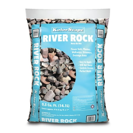 Kolorscapes Outdoor Decorative Stone River Rock .5CF