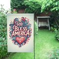 thumbnail image 6 of Hanmun BLESS AMERICA Welcome Garden Flag 12x18 Double Sided Outside, Initial Yard Decoration, 6 of 7