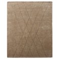 thumbnail image 3 of Rugsotic Carpets Hand Knotted Wool Area Rug 6'7''x9'10'' Light Brown Geometric Rectangle Indoor Rug for Living Room, Bedroom Antimicrobial L00645, 3 of 10