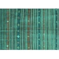 thumbnail image 1 of Ahgly Company Machine Washable Indoor Rectangle Abstract Turquoise Blue Contemporary Area Rugs, 7' x 9', 1 of 4