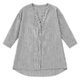 thumbnail image 6 of Vekome Womens 3/4 Sleeve Tops Casual Plus Size Shirts Loose V Neck Tee Shirts Button Solid Color Tunic Summer Pullover Tops, 6 of 6