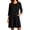 Black, variant on SETOOFF Women Round Neck 3/4 Sleeve Embroidered Shift Dress Loose A Line Short Dress with Side Pockets Casual Summer Beach Travel Weekend Shopping Outdoor Vacation Daily Outfits