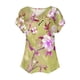 thumbnail image 4 of Fiudx Camisetas para Mujer Top Informal de Primavera y Verano de Manga Corta con Cuello En V para Mujer, 4 of 4