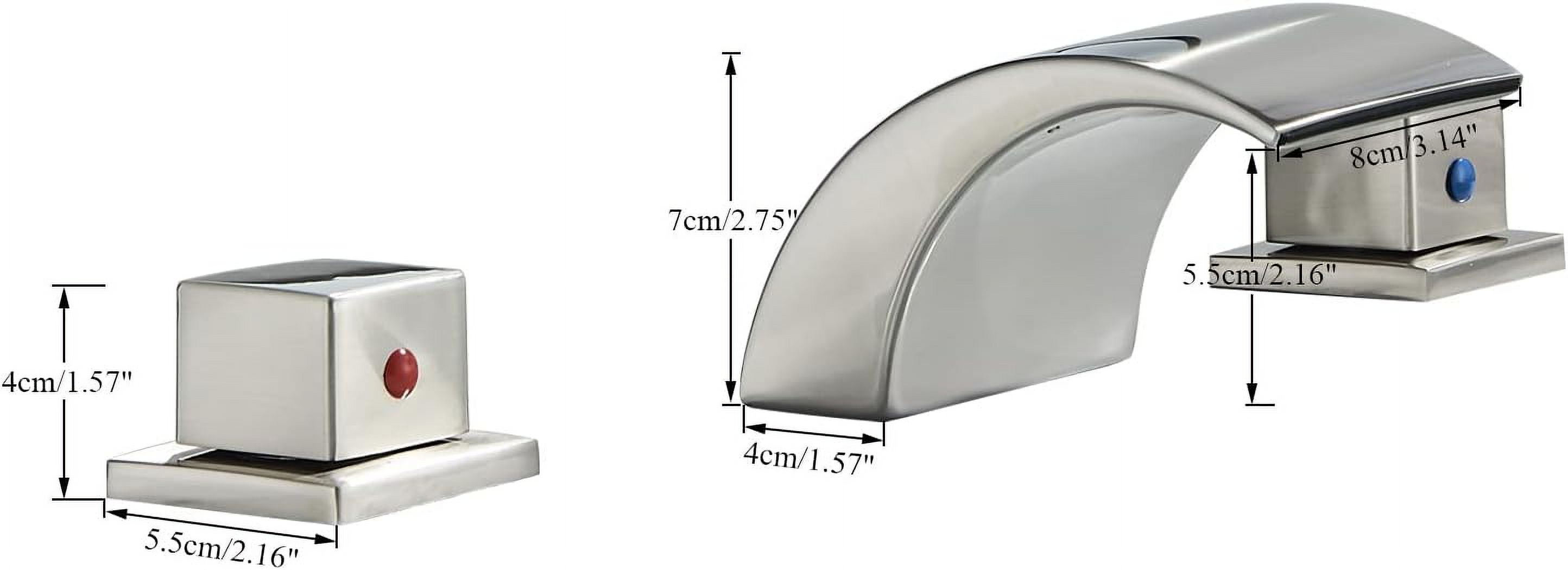 Zovajonia Brass Chrome 8 in Bathroom Faucet