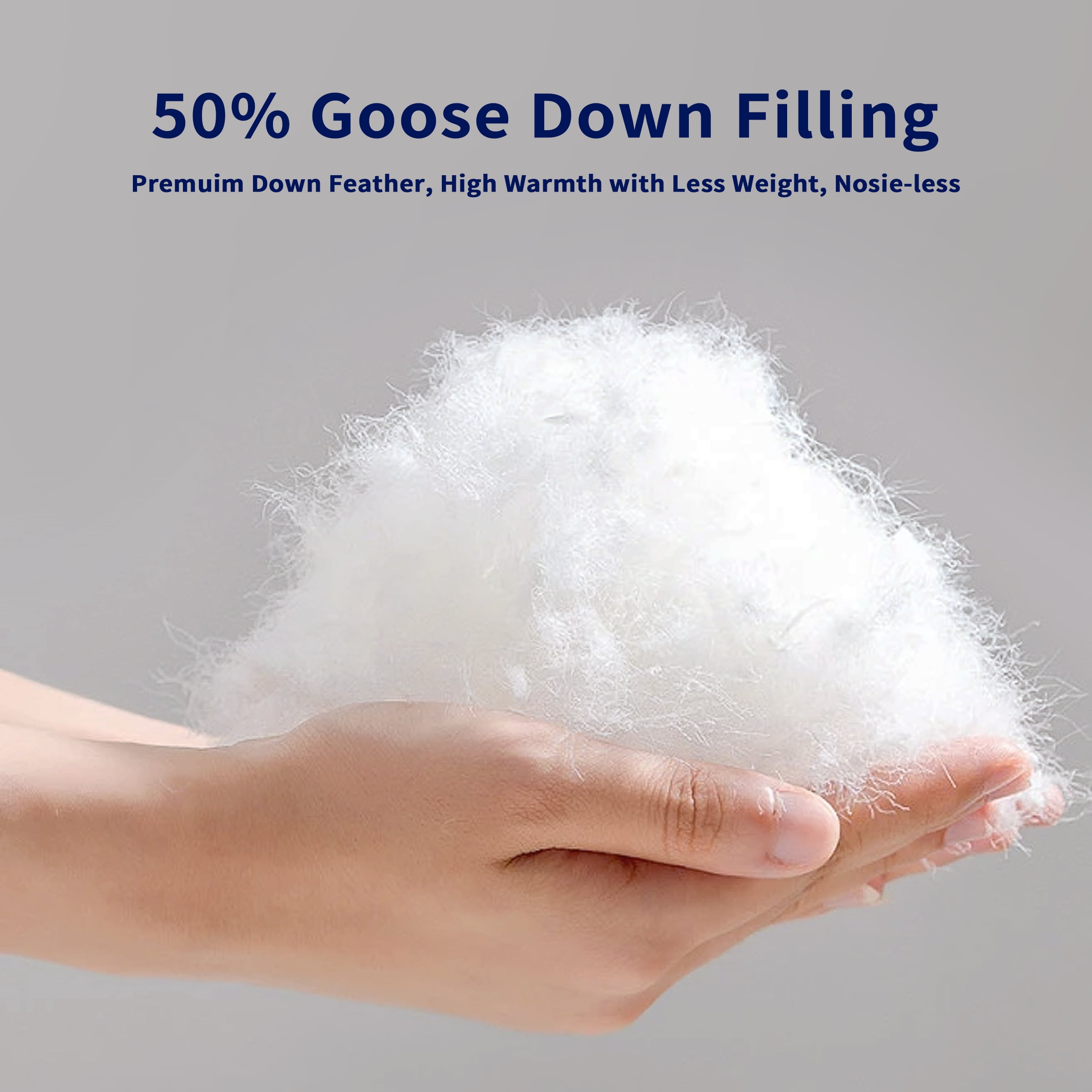 Subrtex White Goose Down Feather Duvet Insert, Full