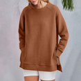 thumbnail image 2 of Bovemsi Womens Sweatshirts Women's Oversized Crewneck Long Sleeve Pullover Shirts Side Zipper 2025 Fall Clothes Winter Fashion Clothes, 2 of 7