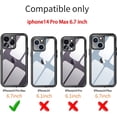 thumbnail image 6 of Petocasefor iPhone 14 Pro Max/14 Pro/14 Plus IP68 Waterproof Phone Case with Screen Protector Rugged Full Body Slim Phone Cover,Black, 6 of 7