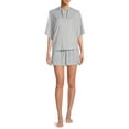 thumbnail image 4 of Secret Treasures Women's Sleepwear Sleep Terry Shorty Set, 4 of 5