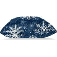 thumbnail image 5 of Snowflakes 2 Pack Throw Pillow Covers Sofa Cushions Covers Living Room Bedroom Bed Covers Car Lumbar Covers 18x18 Inches, 5 of 6