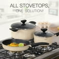thumbnail image 2 of Carote Nonstick Cookware Sets, 8 Pcs Non Stick Pots and Pans Set, Induction Cookware, Oatmeal, 2 of 9