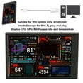 thumbnail image 4 of PC CPU Data Monitor, Computer Temp Monitor Theme Editor Dimmable Dual USB C 3.5 Inch  for Desktop, 4 of 7