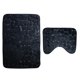 thumbnail image 1 of sweethay Juego de alfombras antideslizantes para baño Floral, 2 uds., alfombrilla rectangular + alfombrilla tipo U Decoración del hogar negro sweethay JJ21304-03, 1 of 6