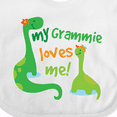 thumbnail image 4 of Inktastic My Grammie Loves Me Grandson Dinosaur Boys Baby Bib, 4 of 4